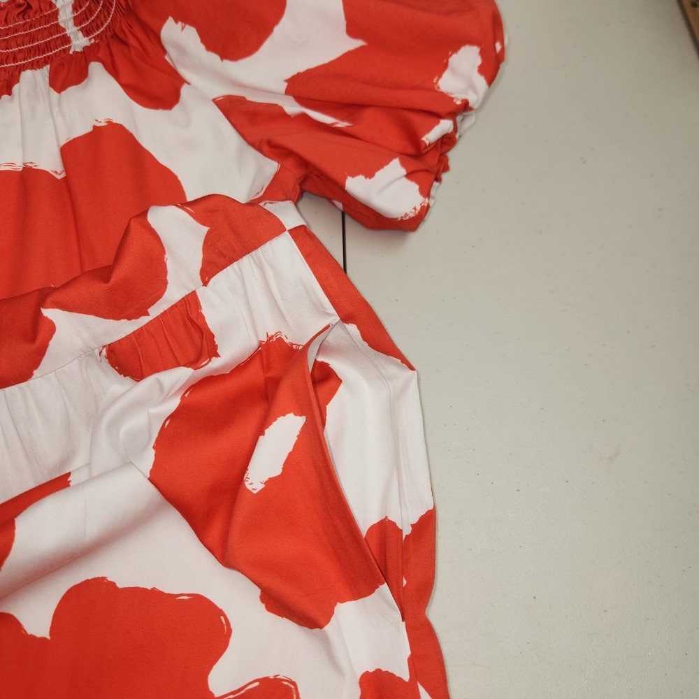 Crosby Mollie Burch Orange And White Gen Maxi Dress Poppy W/pockets Preppy *Read - Picture 10 of 15